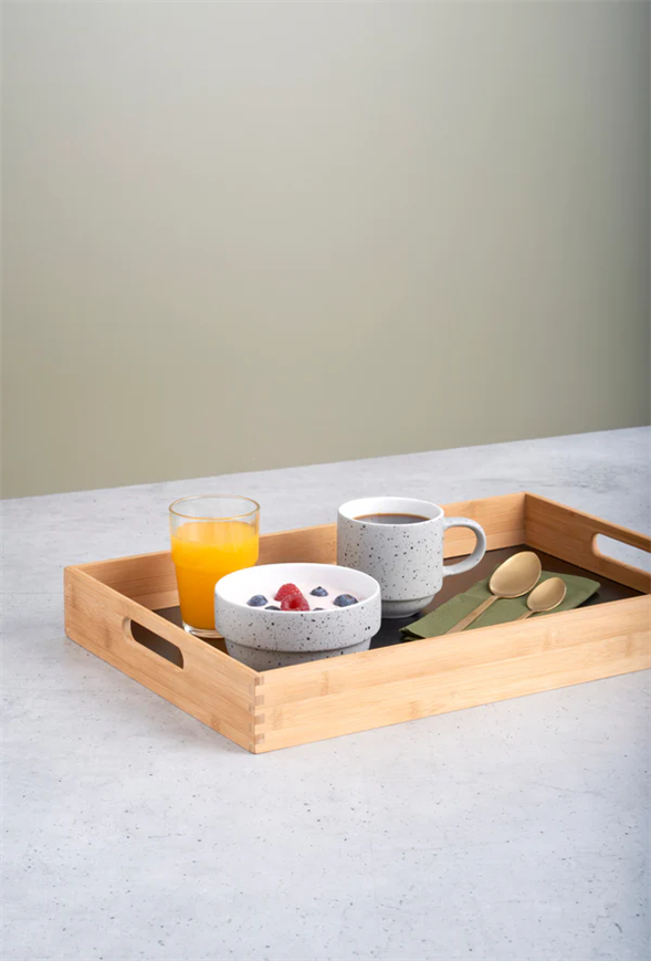 Stórur serveringsbakki úr bambustræi